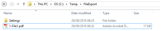 File Export Output